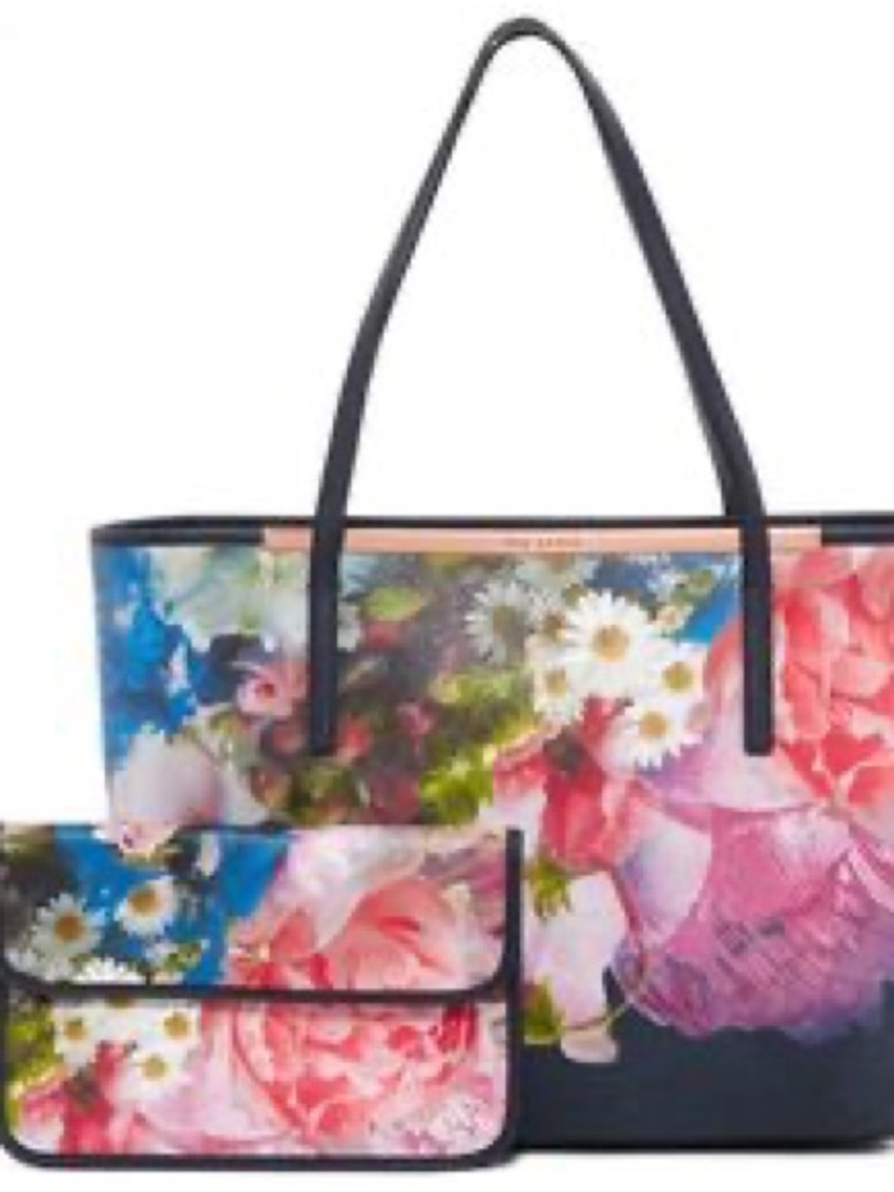 Ted Baker shopper bag 
Print Tote with Matching Pouch - leather